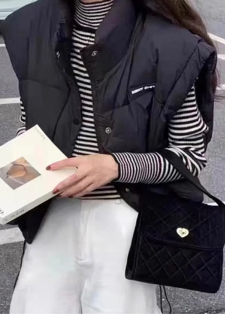 Fitted Rubber Red Oversized Duck Down Puffer Vest Winter - Image 2