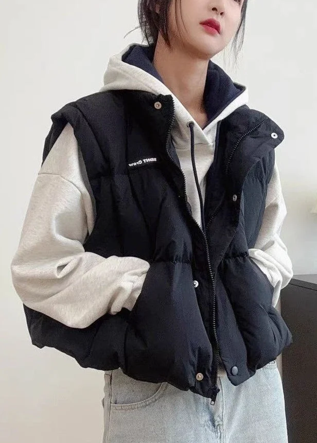 Fitted Rubber Red Oversized Duck Down Puffer Vest Winter - Image 3