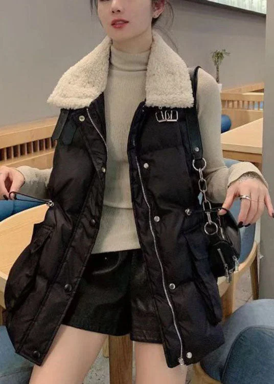 Italian Khaki fashion Thick Warm Winter Sleeveless Puffer Vest - Image 3